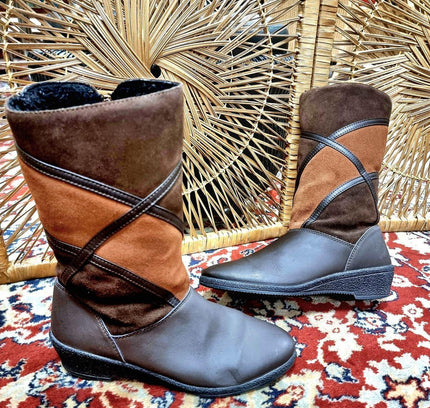 Vintage Wedge Boots - Yatva